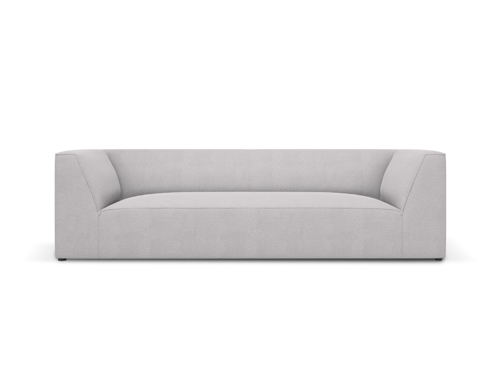 Micadoni Bank Ruby 3-zits, structurele stof, lichtgrijs - 93x232x69cm