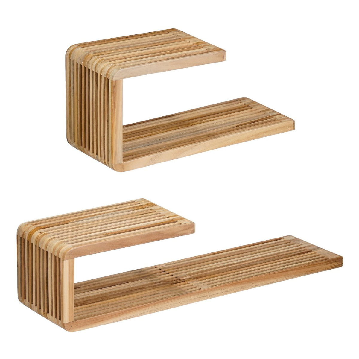 Mica Decorations Josha Wandplank Zwevend - Zwevende Boekenplank Set va