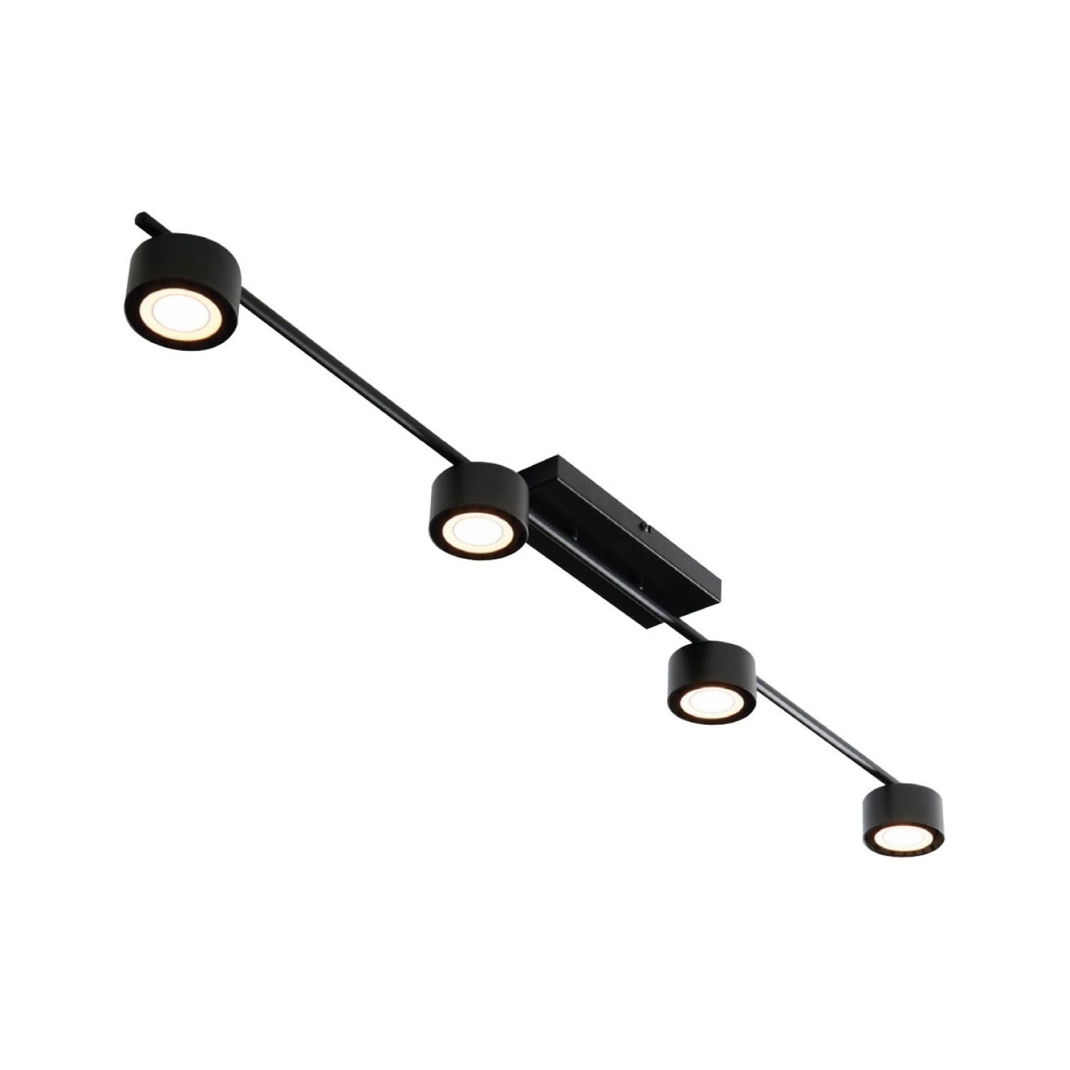 Nordlux plafondlamp Clyde - 4 lichts - 115 x 10 cm - zwart
