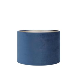 Light & Living lampenkap Velours – blauw – Ø30cm Light & Living lampenkap Velours – blauw – Ø30cm