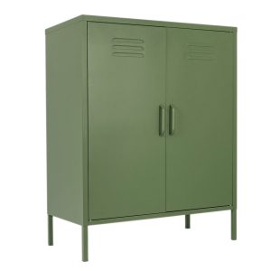 MaximaVida metalen lockerkast Finn 80 x 40 x 102 cm olijfgroen – 2 sch MaximaVida metalen lockerkast Finn 80 x 40 x 102 cm olijfgroen – 2 sch