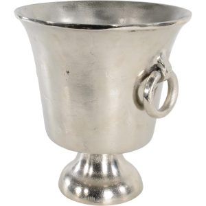 Lesli Living wijnkoeler Brush – zilver – Ø25x27cm Lesli Living wijnkoeler Brush – zilver – Ø25x27cm