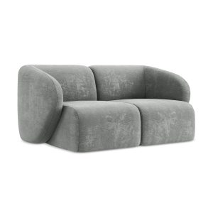 LaMiaSofa Tweezits modulaire bank Cervo – chenille stof – grijs – 174x