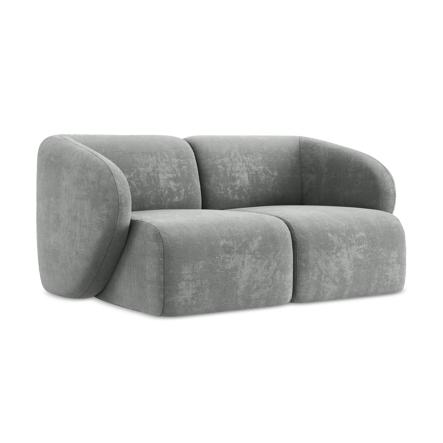 LaMiaSofa Tweezits modulaire bank Cervo - chenille stof - grijs - 174x