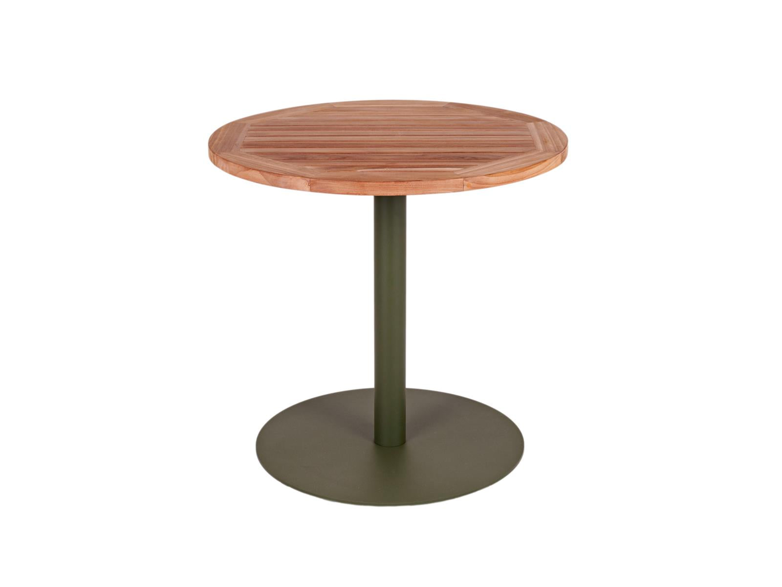 MaximaVida ronde tuintafel Java olijfgroen 80 cm- zware 49 kg uitvoeri