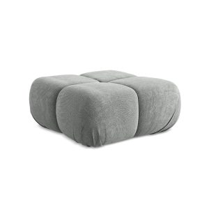LaMiaSofa Poef Sanremo – chenille stof – grijs – 95x95x41 LaMiaSofa Poef Sanremo – chenille stof – grijs – 95x95x41