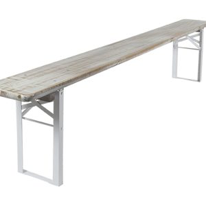 MaximaVida inklapbare picknickbank Berlijn 200 x 25 cm whitewash – FSC MaximaVida inklapbare picknickbank Berlijn 200 x 25 cm whitewash – FSC