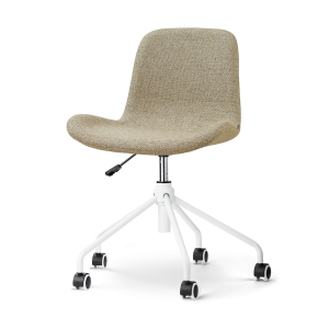 Nolon Nout-Fé Bureaustoel Taupe Melange – Wit Onderstel Nolon Nout-Fé Bureaustoel Taupe Melange – Wit Onderstel