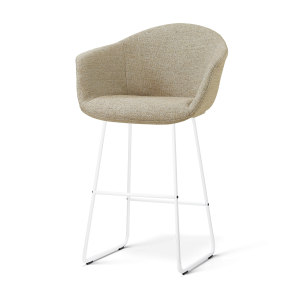 Nolon Nino-Otis Barkruk Taupe Melange – Wit Onderstel – 75 Cm Nolon Nino-Otis Barkruk Taupe Melange – Wit Onderstel – 75 Cm