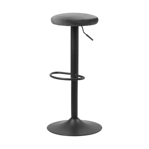 Lisomme Emma velvet barkruk donkergrijs – 80 cm Lisomme Emma velvet barkruk donkergrijs – 80 cm