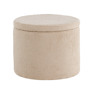 Nest living Amelia Poef Teddystof Beige – Met Opbergruimte Nest living Amelia Poef Teddystof Beige – Met Opbergruimte