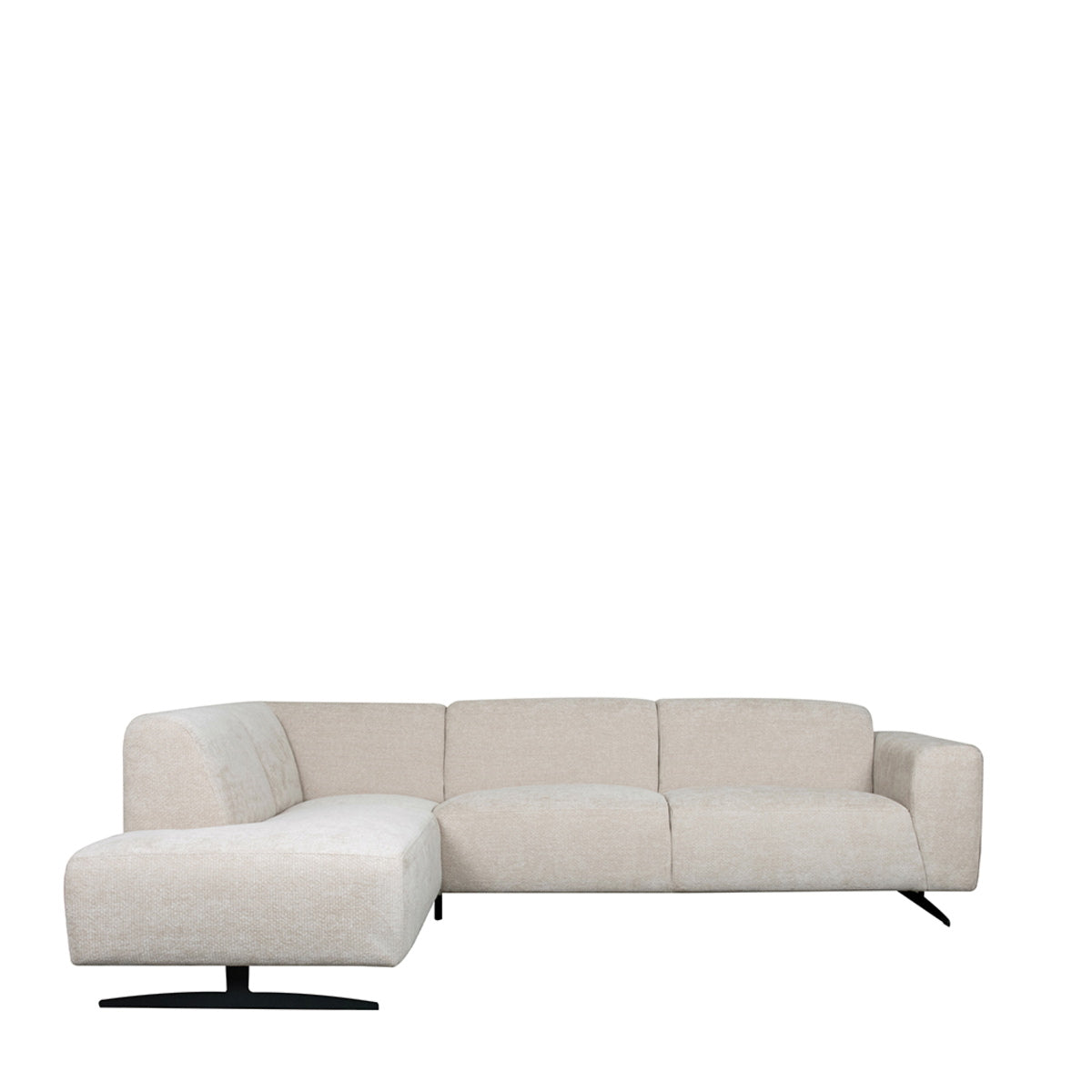 LABEL51 Hoekbank Rodano Links - Naturel Stof - 278x210x75cm