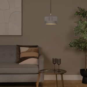 Lucide hanglamp NINJA – 1xE27 – Grijs Lucide hanglamp NINJA – 1xE27 – Grijs