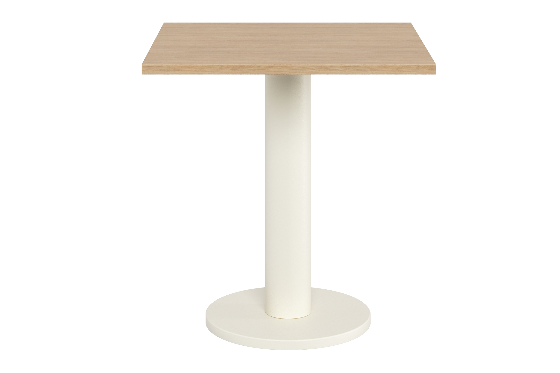 noo.ma Sool Café tafel 70x70 cm - eikenfineer blad, zwart stalen onder
