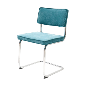 Lisomme Anne Ribstof Eetkamerstoel Turquoise Lisomme Anne Ribstof Eetkamerstoel Turquoise