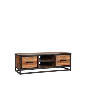 LABEL51 Tv-meubel Tampa – Zwart/Mangohout – 120x45x40cm LABEL51 Tv-meubel Tampa – Zwart/Mangohout – 120x45x40cm