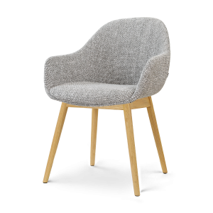 Nolon Nio-Mae eetkamerstoel grijs blend – houten onderstel Nolon Nio-Mae eetkamerstoel grijs blend – houten onderstel
