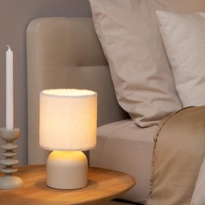 Lucide tafellamp WOOLLY – 1xE14 – Beige Lucide tafellamp WOOLLY – 1xE14 – Beige