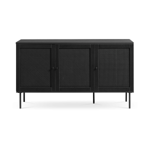 Olivine Jari Sideboard Zwart – Hout – Metalen Poten – B 140 cm Olivine Jari Sideboard Zwart – Hout – Metalen Poten – B 140 cm