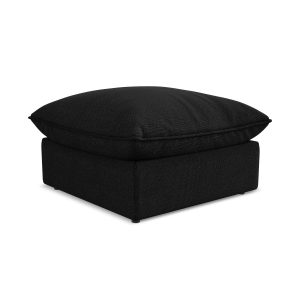 LaMiaSofa Poef Ravenna – bouclé – zwart – 75x75x45 LaMiaSofa Poef Ravenna – bouclé – zwart – 75x75x45