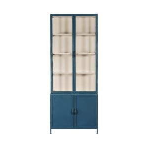 New Routz Vitrinekast Detroit Small blauw/zand New Routz Vitrinekast Detroit Small blauw/zand