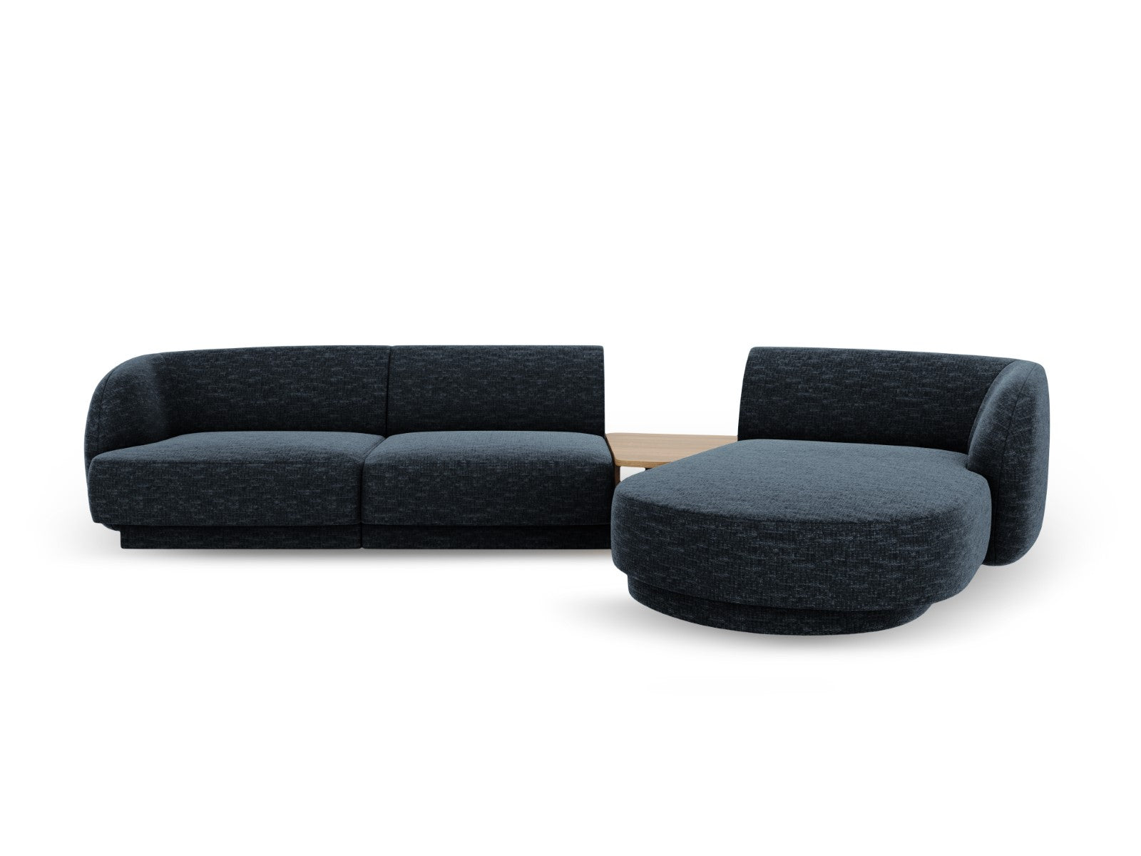 Micadoni Rechte modulaire bank Miley 3-zits, chenille, koningsblauw -