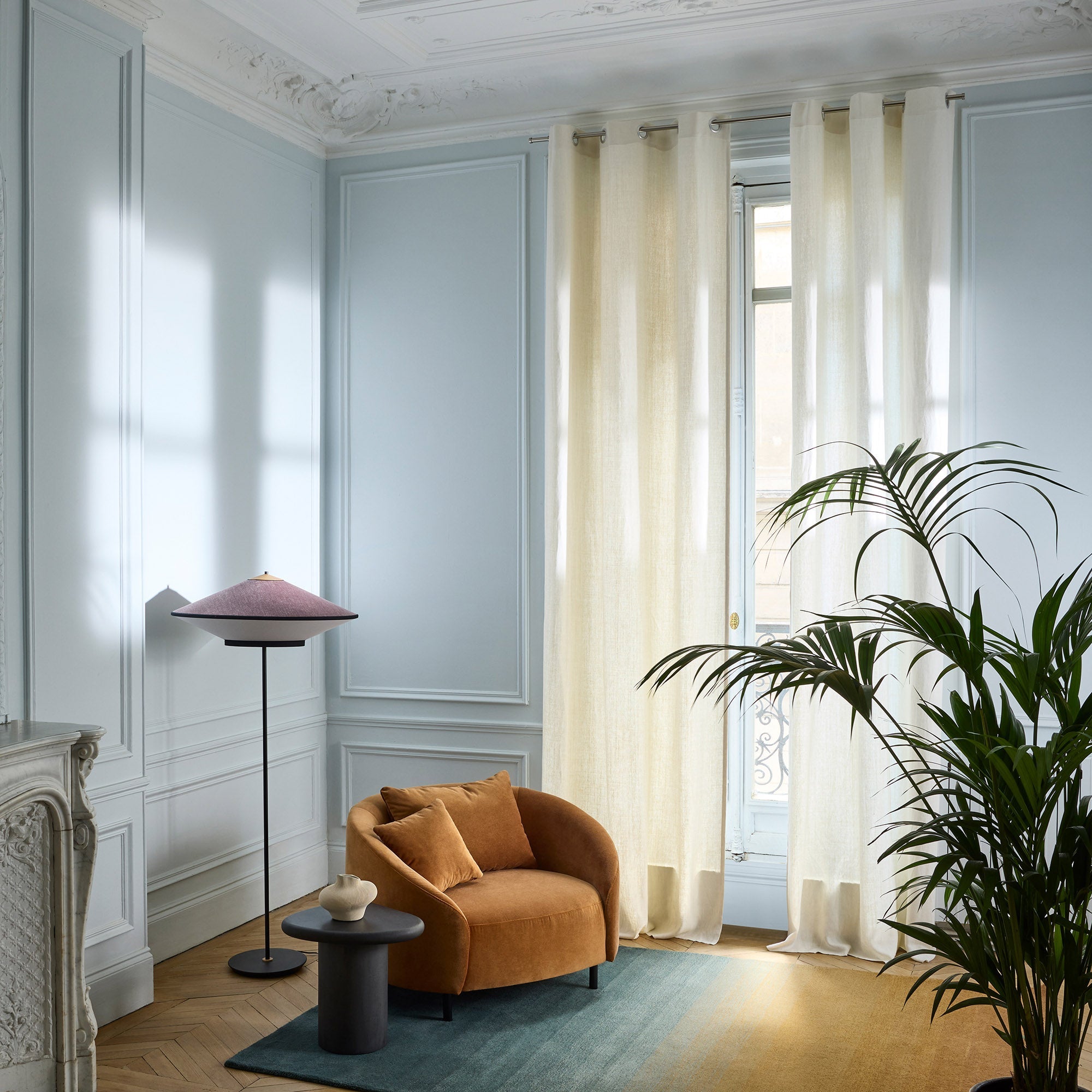 Madura Gordijn Aubin natuurlijk wit 140x350 cm