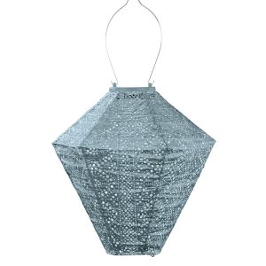 Lumiz solar lampion – lace diamond – 28 cm – grijs blauw Lumiz solar lampion – lace diamond – 28 cm – grijs blauw