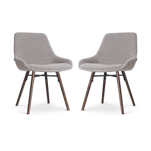 Nolon Nena-Isa Eetkamerstoelen Set van 2 – Bouclé Taupe – Walnoot Nolon Nena-Isa Eetkamerstoelen Set van 2 – Bouclé Taupe – Walnoot