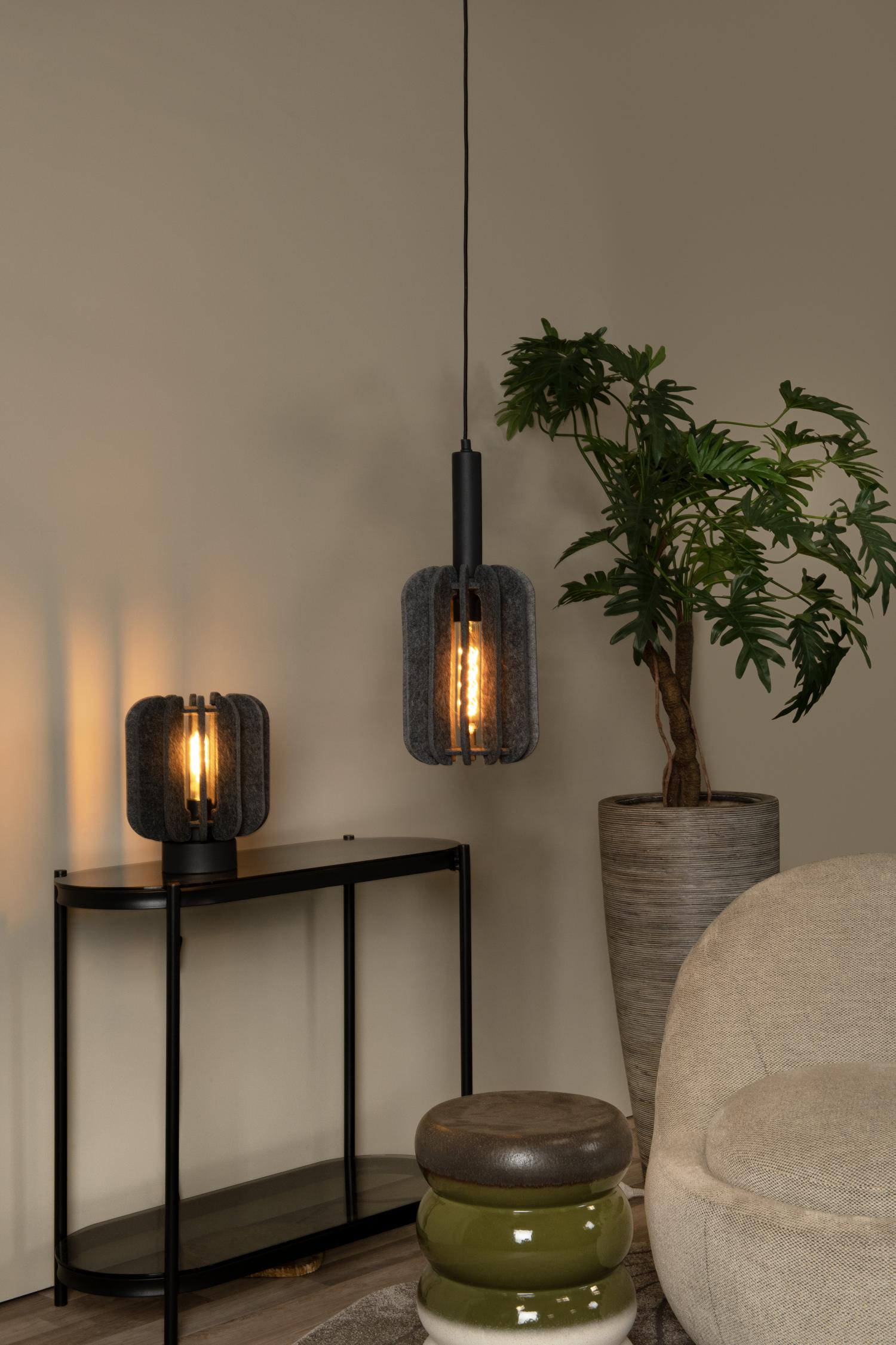 Lucide hanglamp RAFAL - 1xE27 - Grijs