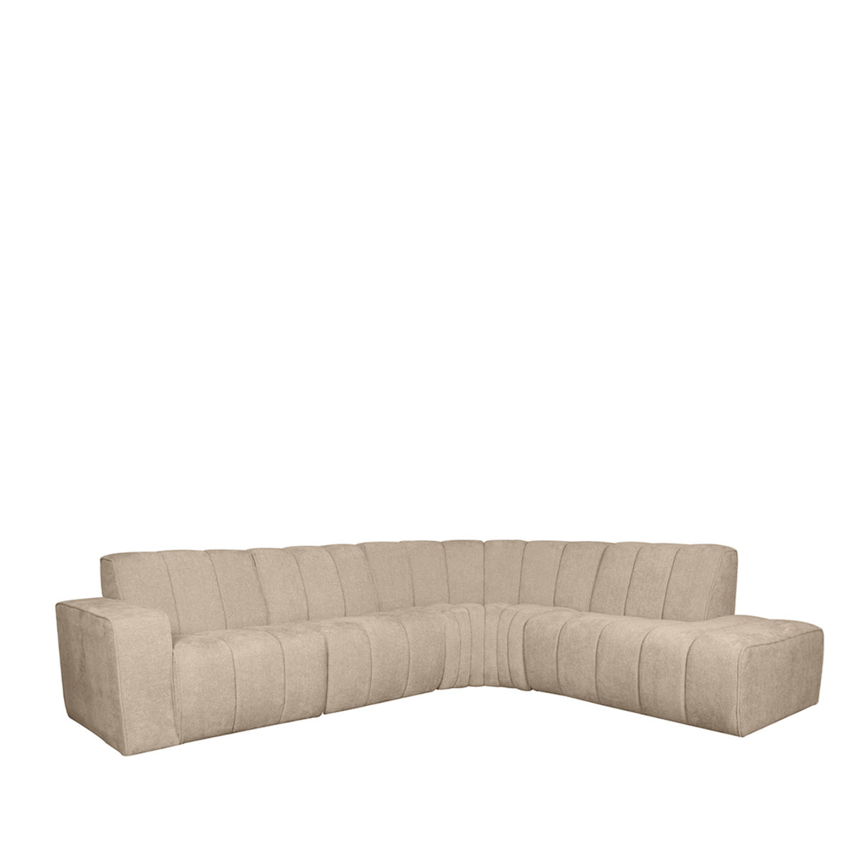 LABEL51 Hoekbank Vitoro Rechts - Beige Stof - 302x253x82cm