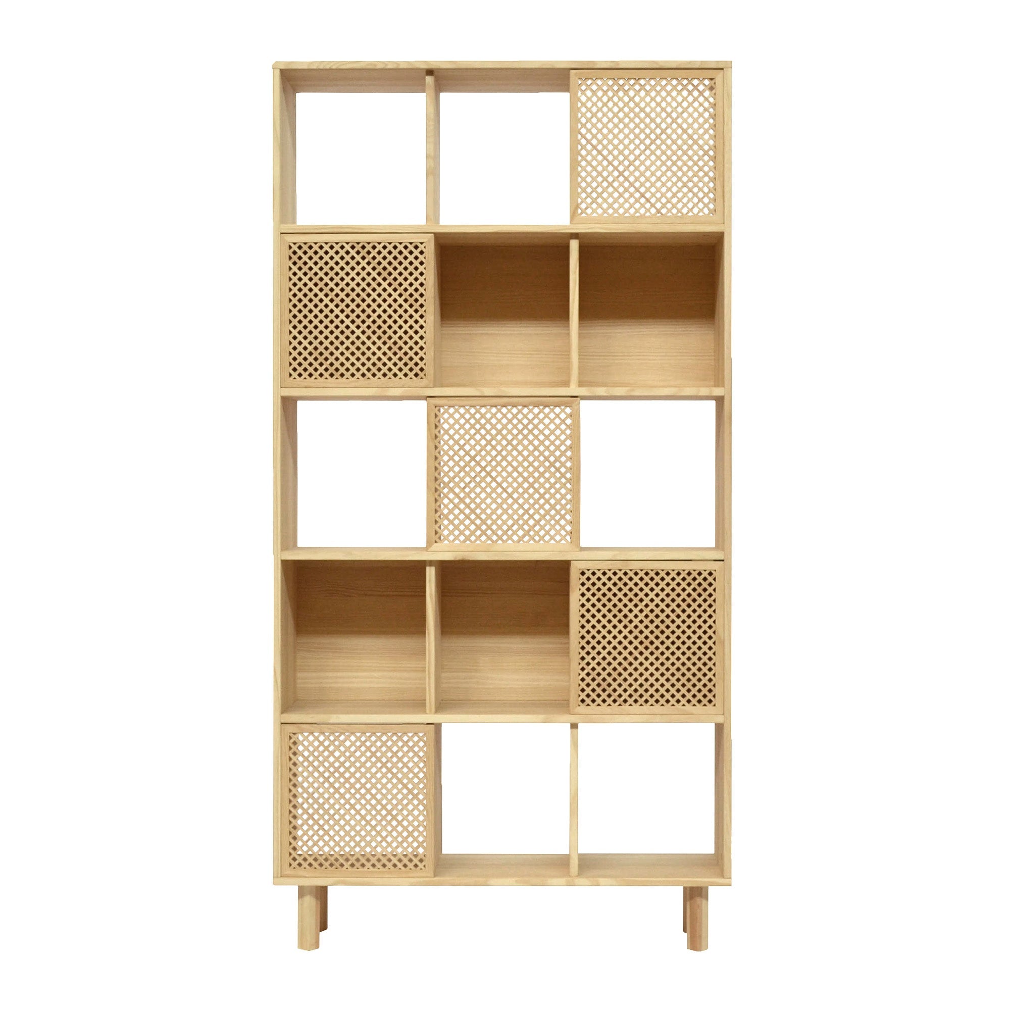 Naan Furniture Boekenkast Freda - Gelakt massief hout - Natuurlijk - 9