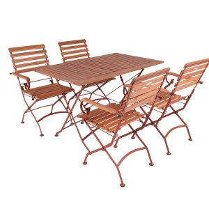 MaximaVida inklapbare acacia tuinset Toscana 120 cm roestbruin – stoel MaximaVida inklapbare acacia tuinset Toscana 120 cm roestbruin – stoel