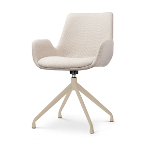 Nolon Nola-Eef draaibare eetkamerstoel beige beige onderstel Nolon Nola-Eef draaibare eetkamerstoel beige beige onderstel