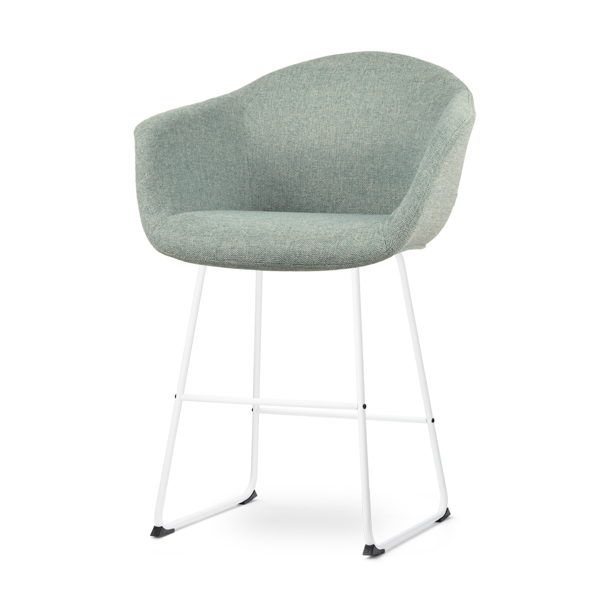 Nolon Nino-Otis Barkruk Zacht Groen - met Armleuning - Wit - 65 cm
