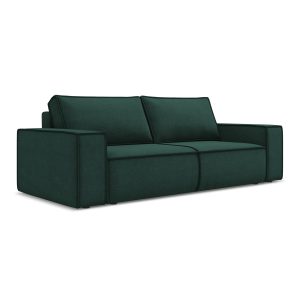 LaMiaSofa 3-zits slaapbank Livorno – textuurstof – flessengroen – 255x