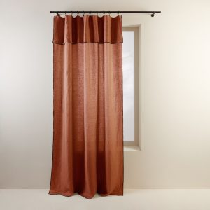 Madura Gordijn Carlina terracotta en zwarte hommel 150×150 cm Madura Gordijn Carlina terracotta en zwarte hommel 150×150 cm