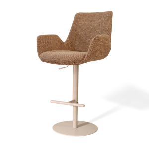 Nolon Niva-Eef tulp barkruk bruin blend verstelbaar – beige poten Nolon Niva-Eef tulp barkruk bruin blend verstelbaar – beige poten