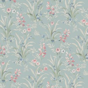 Laura Ashley Vliesbehang – Mosedale Posy Dark Duck Egg 10mx52cm Laura Ashley Vliesbehang – Mosedale Posy Dark Duck Egg 10mx52cm