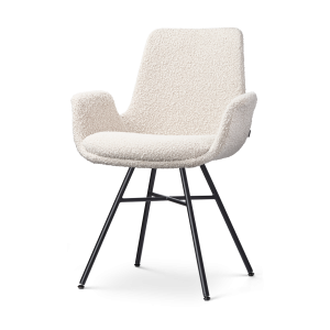 Nolon Noa-Eef Eetkamerstoel Bouclé Beige – met Armleuning – Zwart Nolon Noa-Eef Eetkamerstoel Bouclé Beige – met Armleuning – Zwart