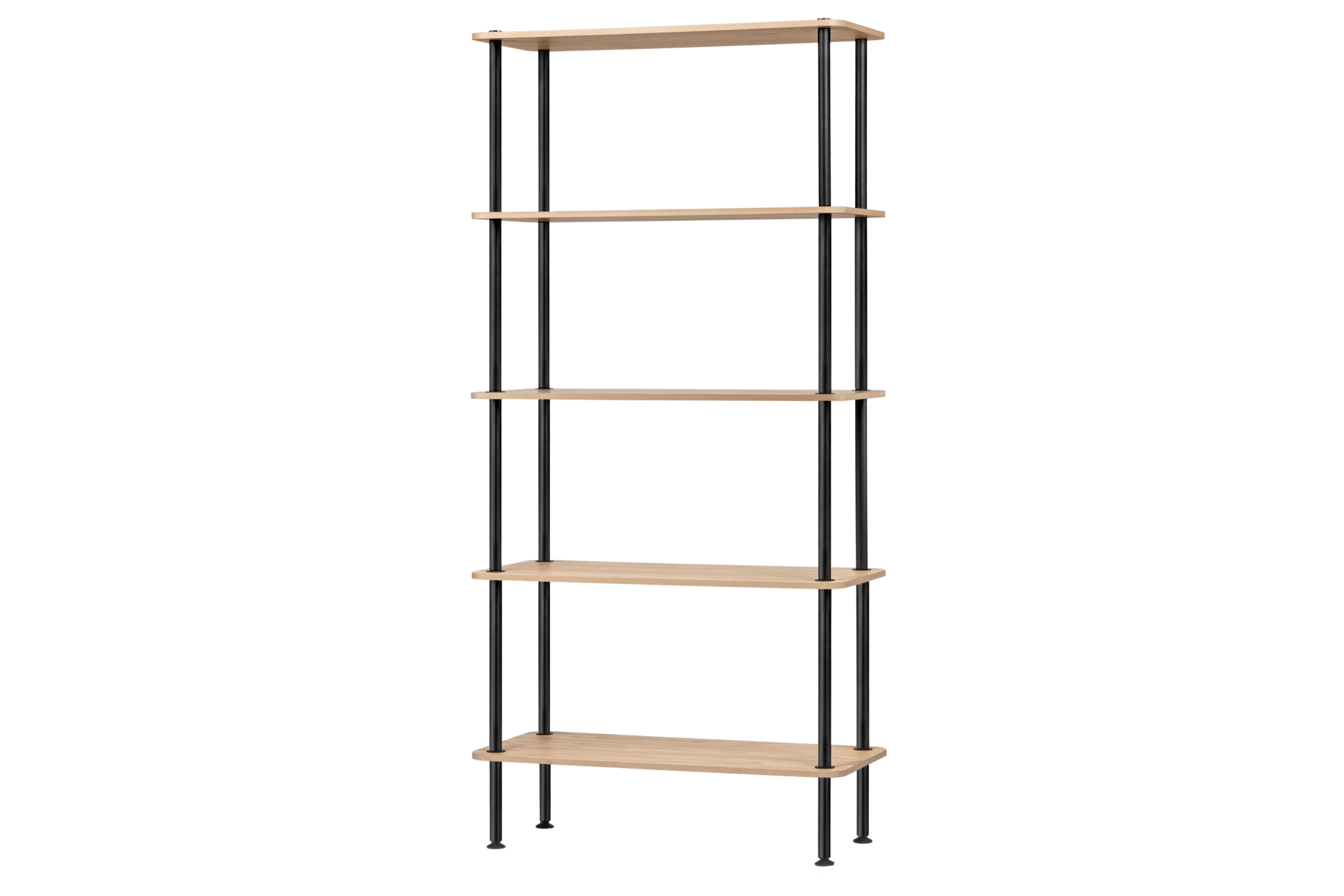 noo.ma Teidi 5-laags open boekenkast - eikenfineer, 80 x 35 x 163 cm
