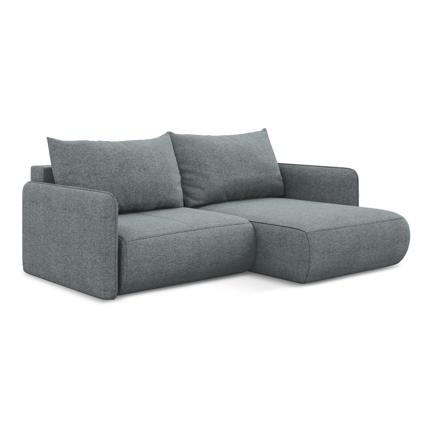 LaMiaSofa hoekbank rechts Palermo - chenille stof - jeans - 207x148x86