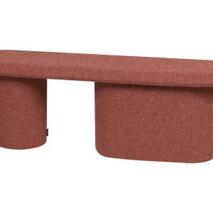 noo.ma Rull Bench – zachte gestoffeerde bank 130 cm, Brick Red Bouclé noo.ma Rull Bench – zachte gestoffeerde bank 130 cm, Brick Red Bouclé
