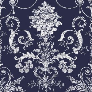 Laura Ashley Vliesbehang – Josette Midnight – 10mx52cm Laura Ashley Vliesbehang – Josette Midnight – 10mx52cm