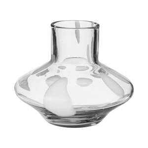 noo.ma Glom vaas handgeblazen glas wit met stippen 33,5×33,5×30 cm noo.ma Glom vaas handgeblazen glas wit met stippen 33,5×33,5×30 cm