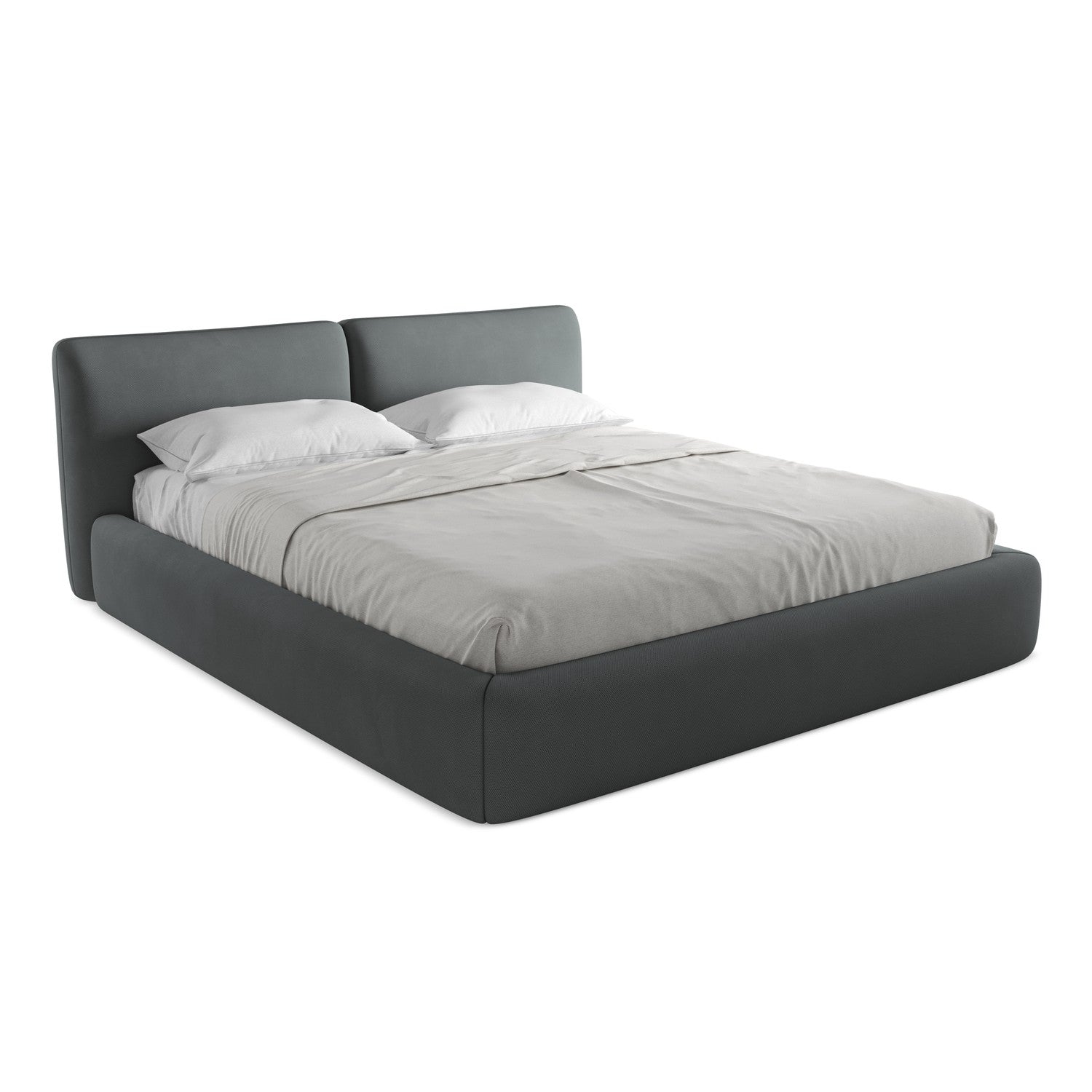 LaMiaSofa Bed met opbergruimte Milano - chenille stof - grafiet - 200x