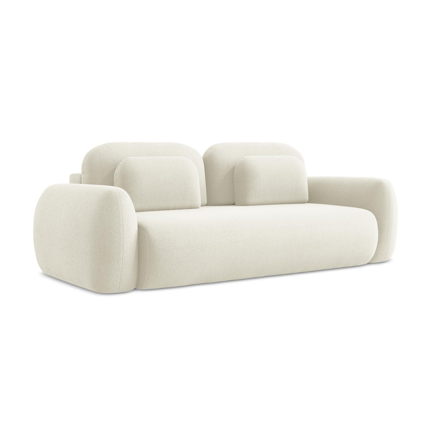 LaMiaSofa 3-zits slaapbank Ferretti - bouclé - lichtbeige - 266x121x95