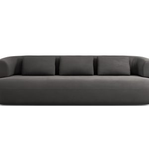 Micadoni Bank Jenny 4-zits, flueel donkergrijs – 90x226x73cm Micadoni Bank Jenny 4-zits, flueel donkergrijs – 90x226x73cm