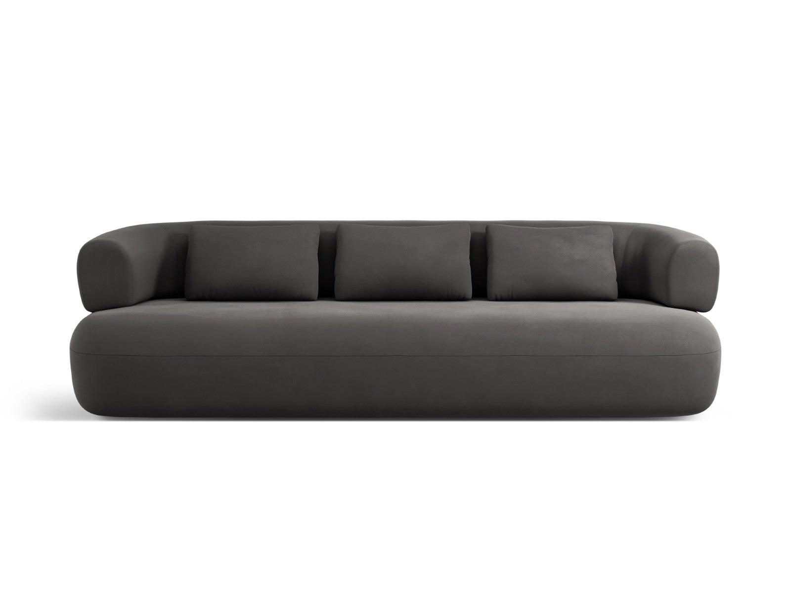 Micadoni Bank Jenny 4-zits, flueel donkergrijs - 90x226x73cm