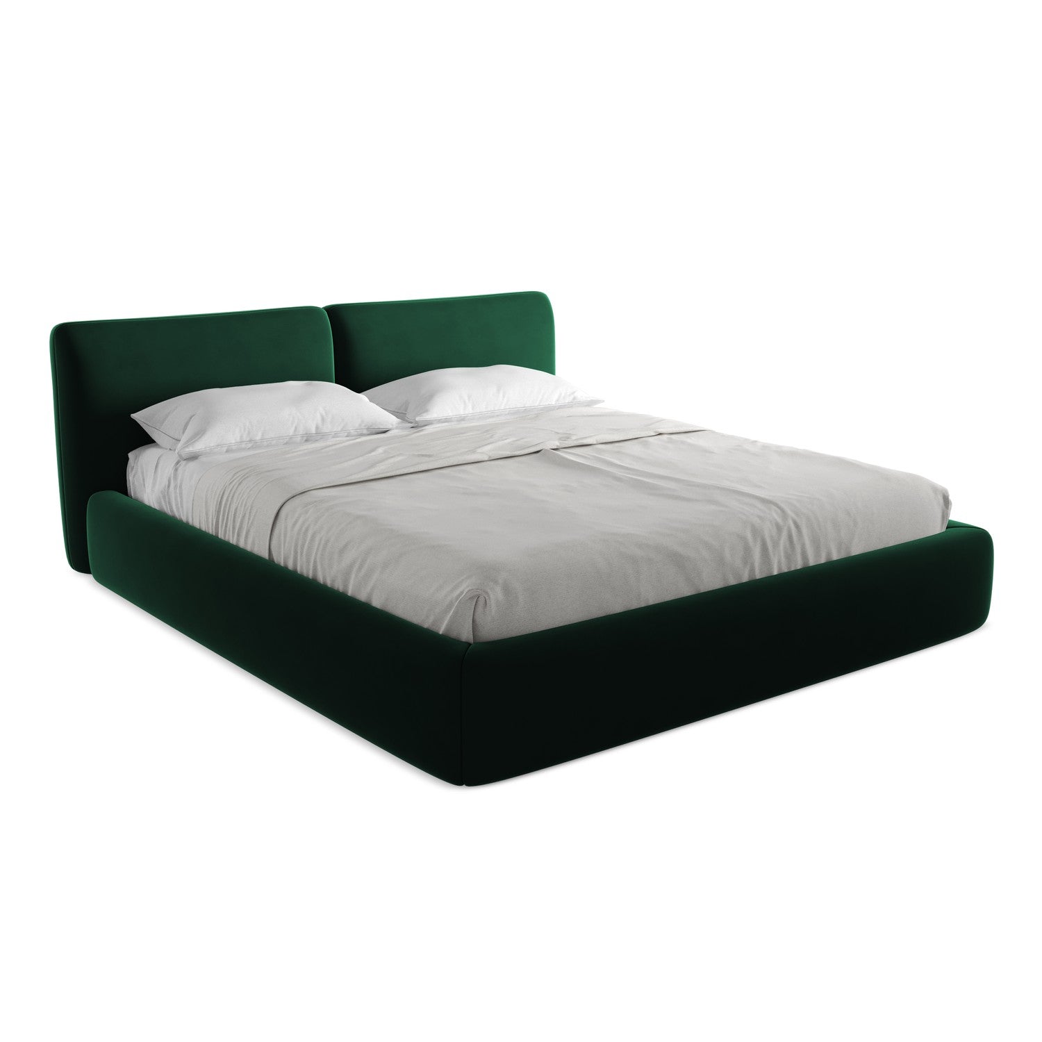 LaMiaSofa Bed met opbergruimte Milano - velours - flessengroen - 200x2